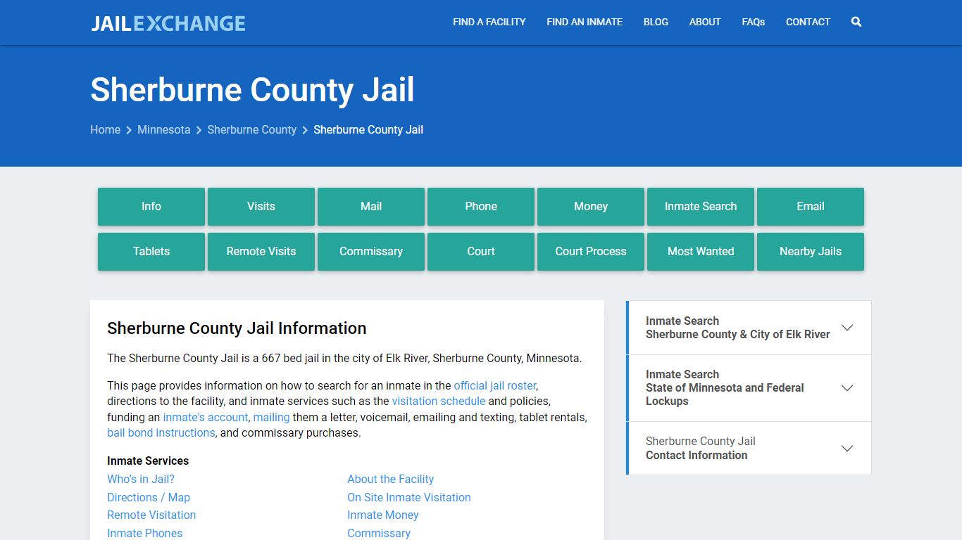 Sherburne County Jail, MN Inmate Search, Information